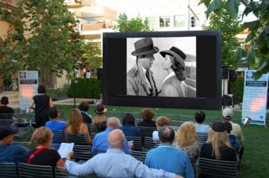 The City of Beverly Hills hosts Sunday Night movies screened on a 20-foot inflatable screen at the hidden gem of a park, the Beverly Cañon Gardens.