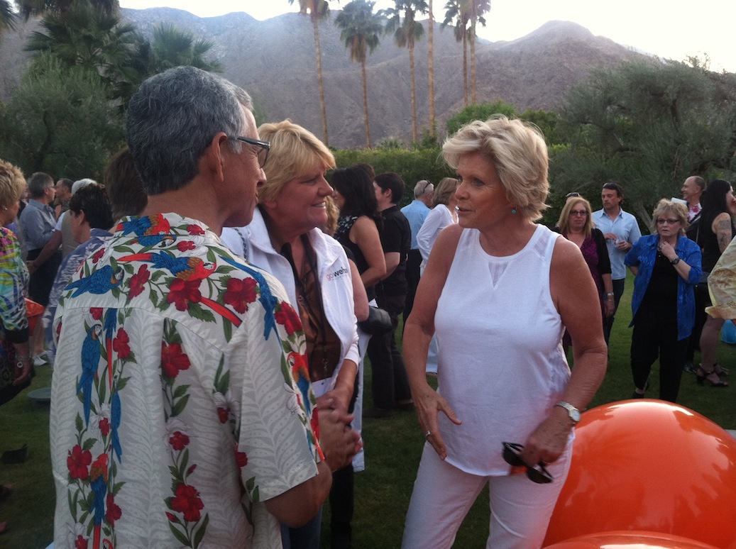 Meredith Baxter chats with Goweho's Regina Paris and Conrad Corral at the NCLR fundraiser.                     [Photos by Laurie Schenden]