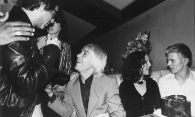Danny Fields, Iggy Pop, Lisa Robinson and David Bowie.